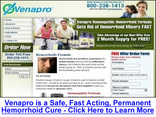 Venapro Cures Hemorrhoids